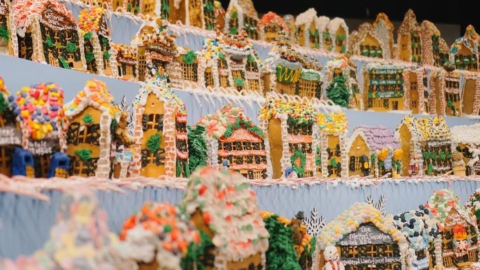Making the world's largest gingerbread village is a full-time job for a New York City chef