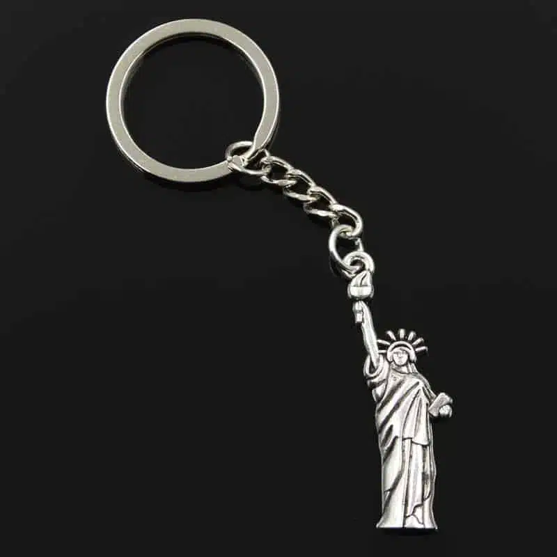 Fashion Keychain With Pendant - Statue of Liberty 2x0.6inch 8